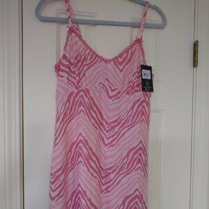 🩷🩷BNWT LAURA ASHLEY SHORT NIGHTIE PINK ZEBRA DESIGN SEXY LINGERIE